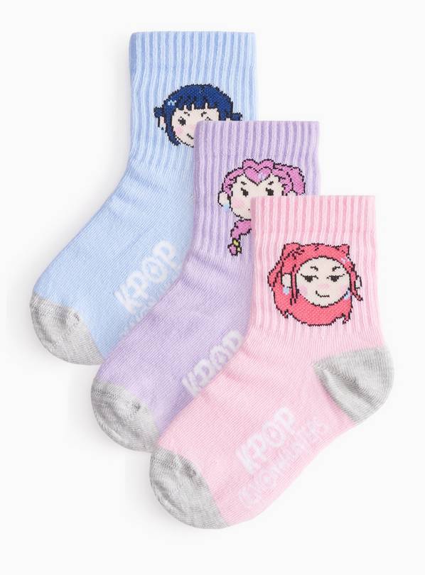 K-Pop Demon Hunters Character Socks 3-Pack 6-8.5 Infant
